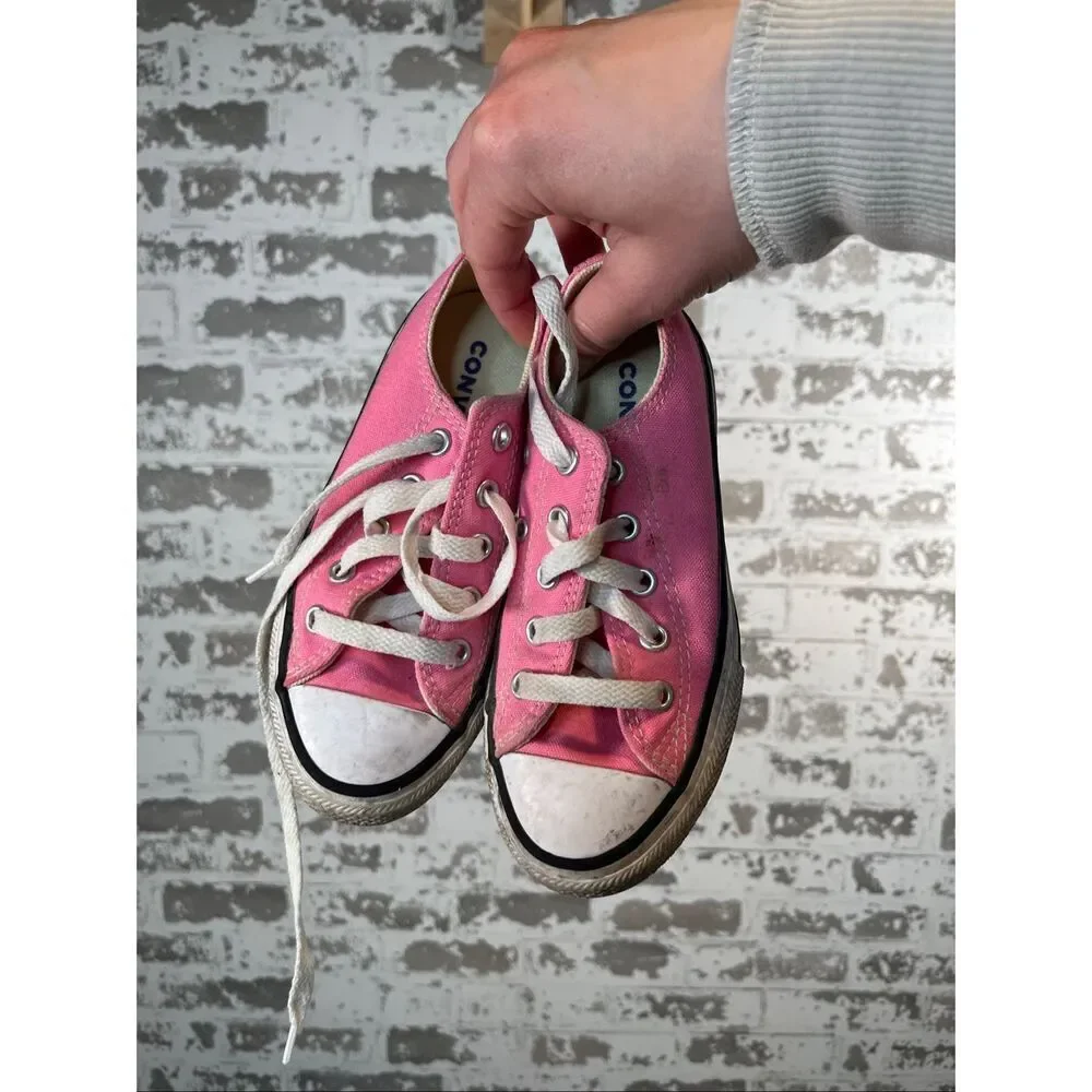 Converse | kids pink lace up shoes youth 11